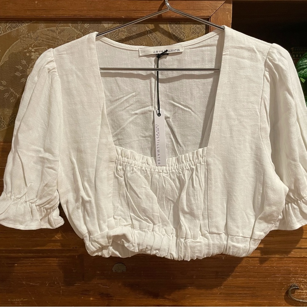 Still water milk maid crop top